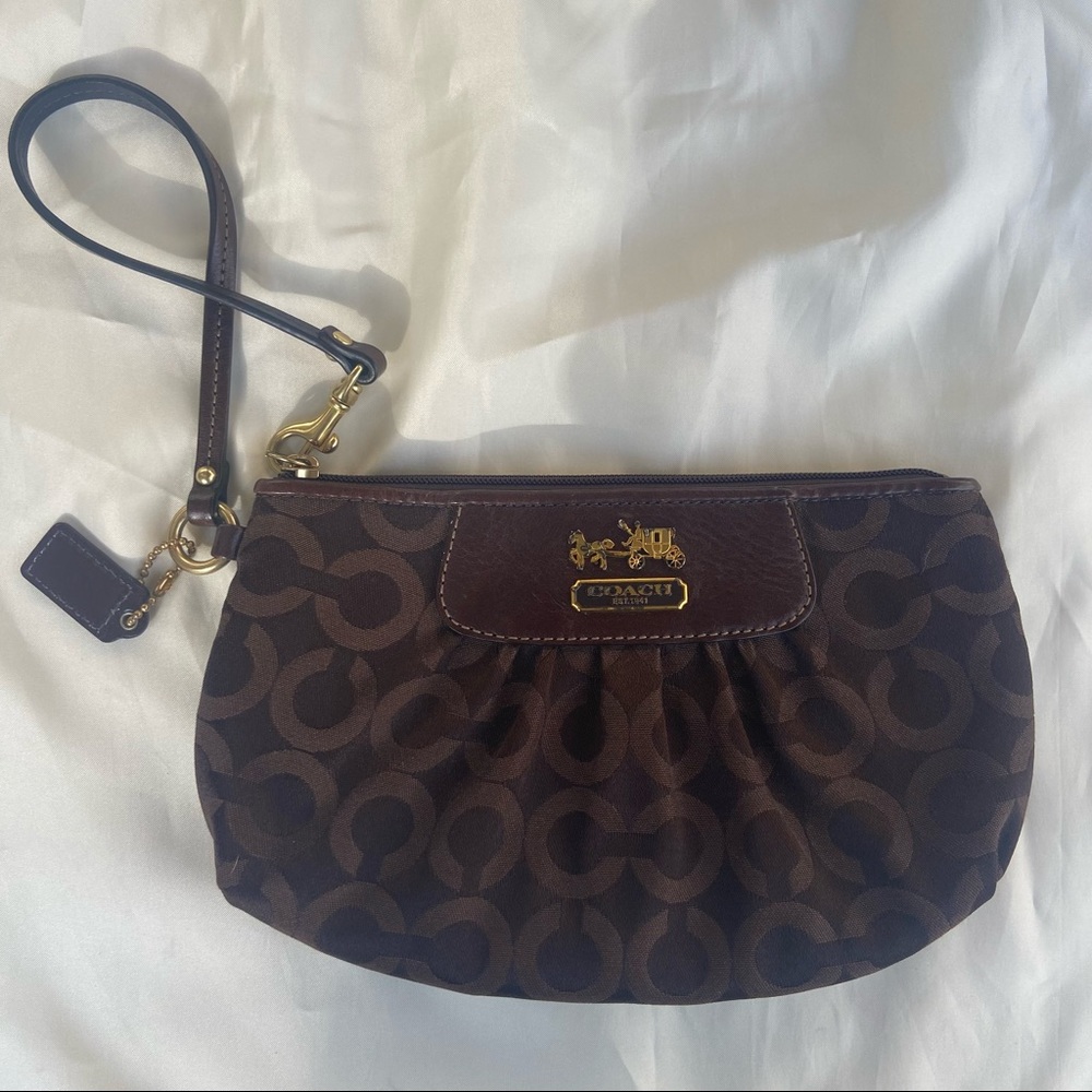 COACH signature wristlet